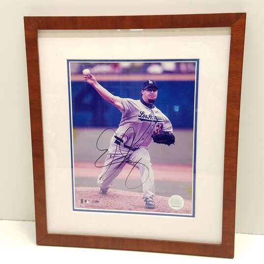 Framed & Matted Eric Gagne Los Angeles Dodgers Signed 8x10 Photo with COA image number 1