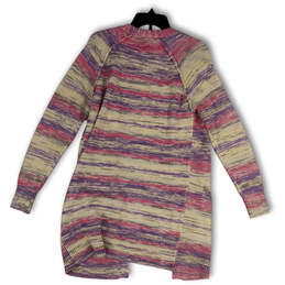 Womens Multicolor Knitted Pockets Open Front Cardigan Sweater Size Small alternative image