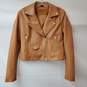 Blank NYC Faux Leather Moto Jacket Redwood Women's Size S image number 1
