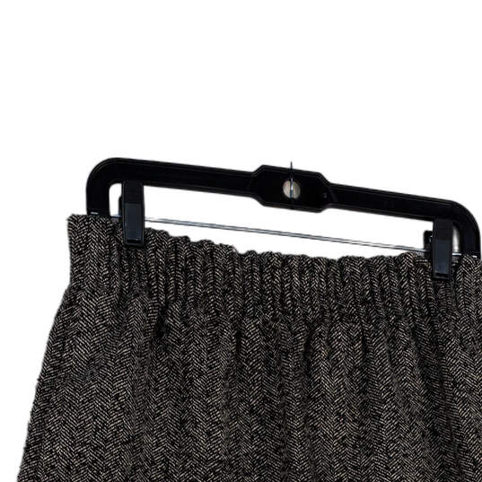 Womens Black White Elastic Waist Flat Front Pull-On Mini Skirt Size 6 image number 3