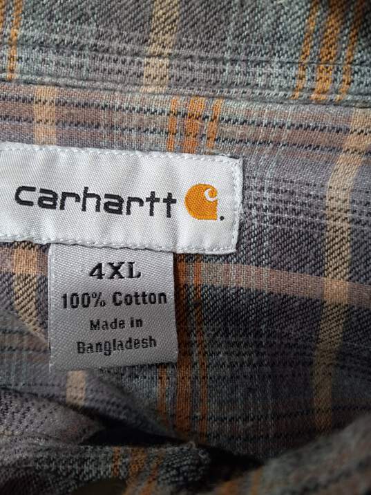 Carhartt Button Up Cotton Jacket Size 4XL image number 3