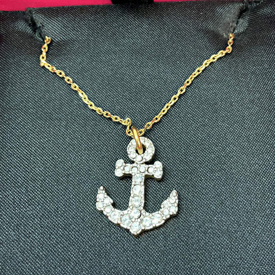 NWT Designer Juicy Couture Gold-Tone Marine Pendant Necklace With Box image number 3