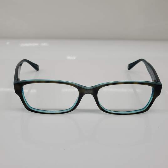 Coach 'Brooklyn' Turquoise Teal Rectangular Eyeglasses Frame AUTHENTICATED image number 9
