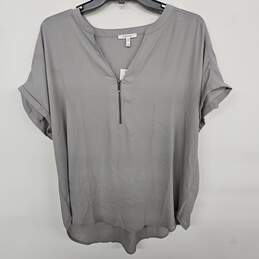 Maurices Gray 1/4 zip V Neck