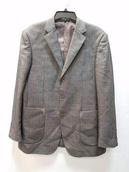 Hugo Boss Men's Gray/Brown Suit Jacket (Size 46)