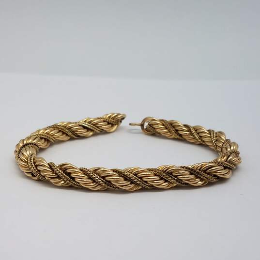 10k Gold Heavy Chunky 6.5mm Rope Chain Bracelet 24.1g image number 6