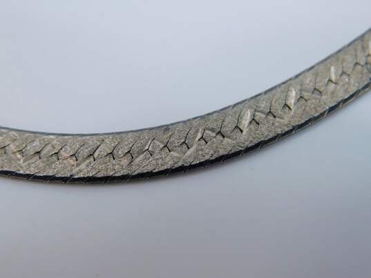 Artisan Sudha Garnet Earrings & Herringbone Chain Necklace 37.7g image number 2