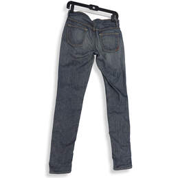 Womens Blue Denim Medium Wash Pocket Stretch Skinny Leg Jeans Size 2 alternative image