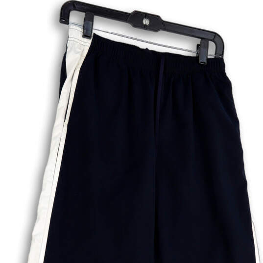Mens Black White Elastic Waist Pockets Pull-On Straight Leg Sweatpants Sz M image number 3