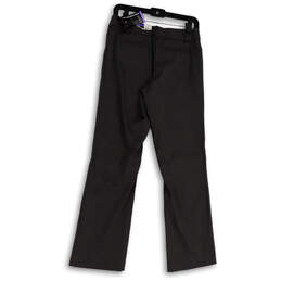 NWT Womens Gray Flat Front Stretch Pockets Straight Leg Dress Pants Size 6 alternative image
