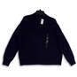 NWT Womens Blue Mock Neck Long Sleeve Pullover Sweater Size Small image number 1