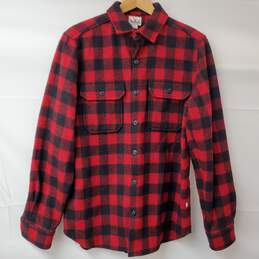 Vintage Woolrich Red & Black Plaid LS Button-Up Shirt Men's LG