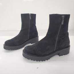 Thursday Everyday Raider Black Suede Zip Boots Women's Size 6