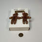 Designer Betsey Johnson Gold-Tone Gingerbread Couple Drop Earrings With Box image number 2