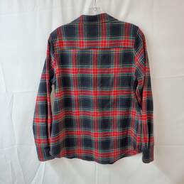 Pendleton Red & Green Wool Flannel Button Up Shirt Size M alternative image