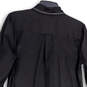 Womens Black Long Sleeve Pointed Collar Button Front Shirt Dress Size 1 image number 4