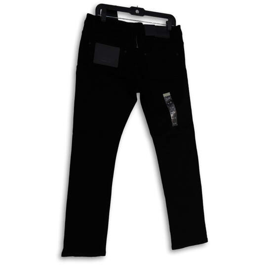 NWT Womens Black Denim Dark Wash Stretch Pockets Skinny Leg Jeans Sz 32/30 image number 2