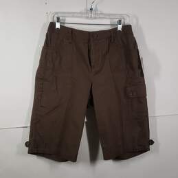 NWT Mens Cotton Regular Fit Pockets Flat Front Cargo Shorts Size 8