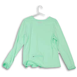 Womens Green Zip Pocket Long Sleeve Sun Protection Pullover T-Shirt Size XL alternative image