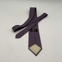 Mens Purple Geometric Silk Four-In-Hand Adjustable Formal Pointed Neck Tie alternative image