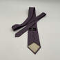 Mens Purple Geometric Silk Four-In-Hand Adjustable Formal Pointed Neck Tie image number 2