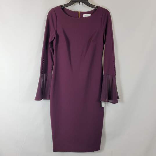 Calvin Klein Women's Purple Bodycon Dress SZ 4 NWT image number 1