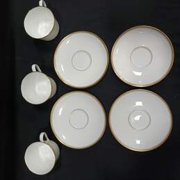 Lot of Seven Bone China Narumi Wheaton Teacups and Saucers Set alternative image