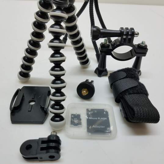 Camera accessories lot - mini tripods mounts SD card image number 2