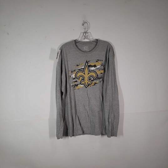 Mens New Orleans Saints Football-NFL Crew Neck Pullover T-Shirt Size XL image number 1