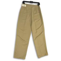 NWT New York & Company Womens Tan Flat Front Straight Leg Ankle Pants Size 8 alternative image