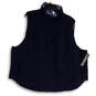 NWT Womens Blue Sleeveless Mock Neck Pockets Full-Zip Vest Size 1X image number 1