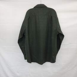 Pendleton Vintage Teal & Blue Wool Plaid Snap Button Shirt MN Size L alternative image