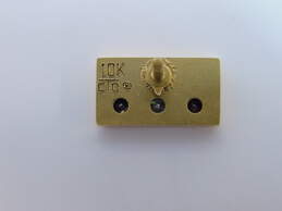 10K Yellow Gold Borg Warner Ruby 0.08 CT Diamond Service Pin 3.0g