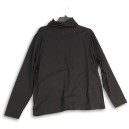 Womens Black Turtleneck Stretchable Long Sleeve Pullover T-Shirt Size 2X alternative image