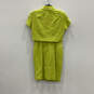 Womens Highlighter Green Short Sleeve Front Button 2 Piece Set Size 4 image number 2