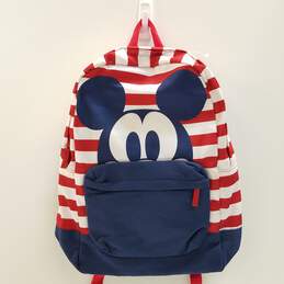 Disney Mickey Mouse Red White & Blue Americana Striped Backpack