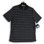 NWT Mens Multicolor Striped Performance Short Sleeve Golf Polo Shirt Size M image number 1
