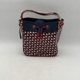 NWT Tommy Hilfiger Womens Multicolor Drawstring Inner Pocket Crossbody Bag Purse