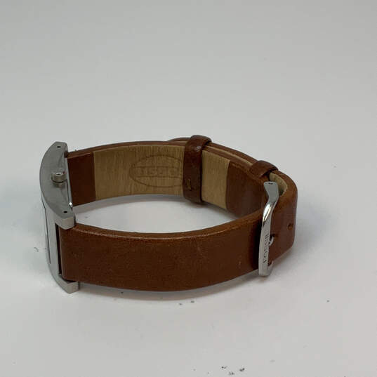 Designer Fossil F2 ES-9587 Silver-Tone Adjustable Strap Analog Wristwatch image number 4