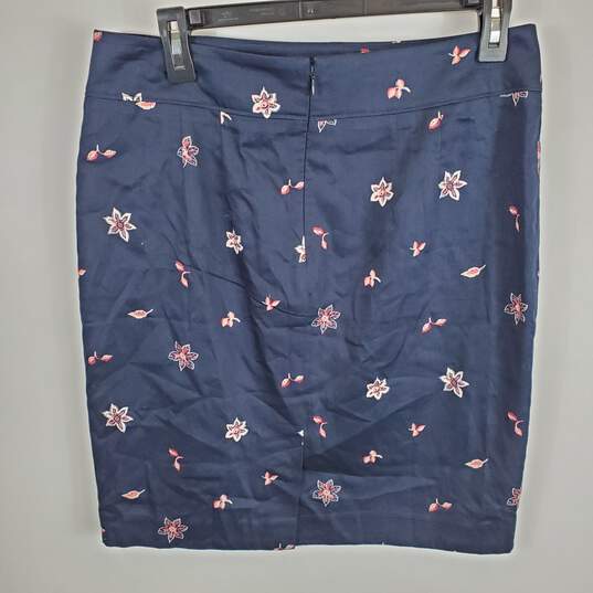 Loft Women Navy Blue Pencil Mid Skirt Sz 6 NWT image number 1