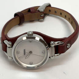 Designer Fossil Silver-Tone Round Dial Adjustable Strap Analog Wristwatch alternative image