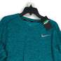 NWT Nike Mens Blue Long Sleeve Crew Neck Pullover Activewear T-Shirt Size XL image number 3