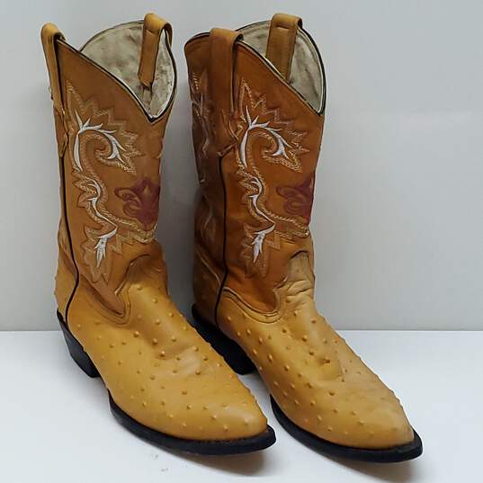 La Sierra Y Ostrich Western Coby Boots Size 10 image number 1