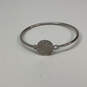 Designer Michael Kors Silver-Tone Crystal Stone Pave Disk Bangle Bracelet image number 3