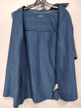 Marmot Unisex Blue Striped Button Up Shirt
