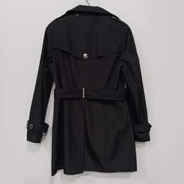 Calvin Klein Women's Black Trench Coat Size PS alternative image