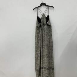 Loft Womens Beige Black Paisley V-Neck Spaghetti Strap Maxi Dress Size 14 alternative image
