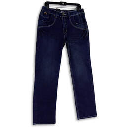NWT Mens Blue Denim Medium Wash 5-Pocket Design Straight Leg Jeans Size 32R