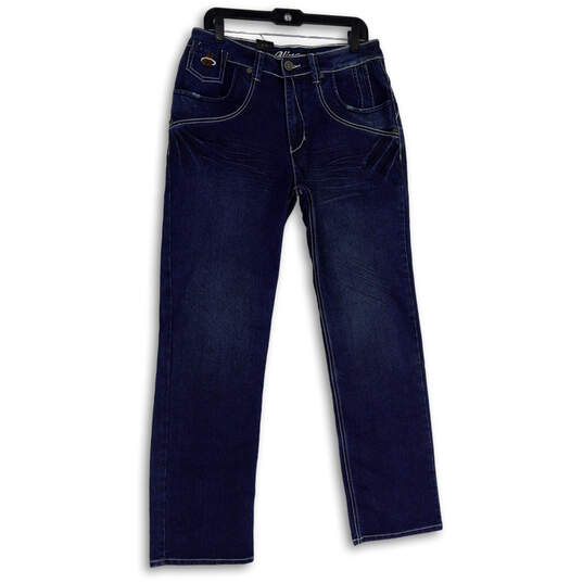 NWT Mens Blue Denim Medium Wash 5-Pocket Design Straight Leg Jeans Size 32R image number 1