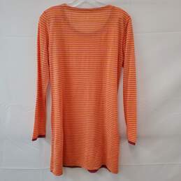 Eileen Fisher Orange 100% Linen Long Sleeve Tunic Top alternative image
